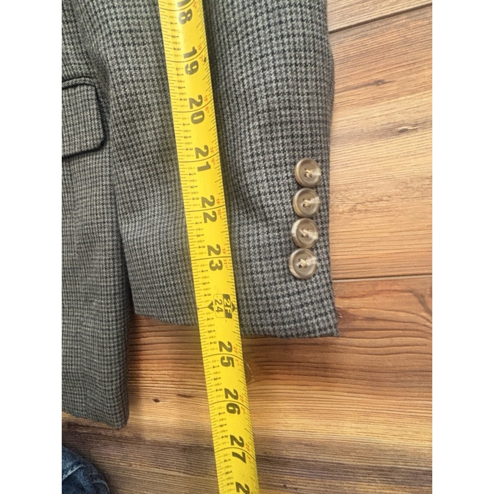 Chaps Mens 42R Gray Houndstooth Sport Coat Wool Jacket Academia NWOT - Picture 8 of 16